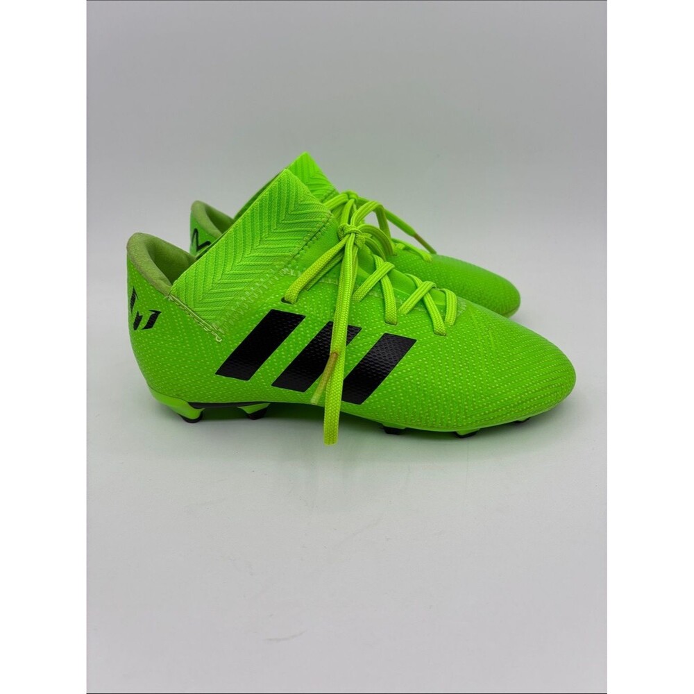 Adidas Kids Children Nemeziz Messi 18.3 FG Solar Green/Black Cleats | Size 12K